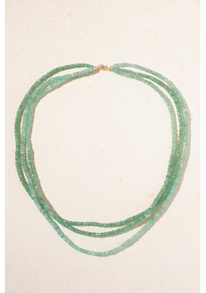 JIA JIA - Gold Emerald Necklace - Green - One size