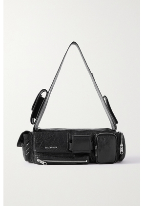 Balenciaga - Superbusy Small Crinkled-leather Shoulder Bag - Black - One size
