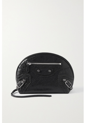 Balenciaga - Le Cagole Cracked-leather Cosmetics Case - Black - One size