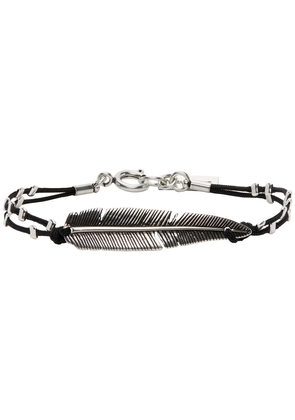 Isabel Marant Black & Silver Feather Bracelet