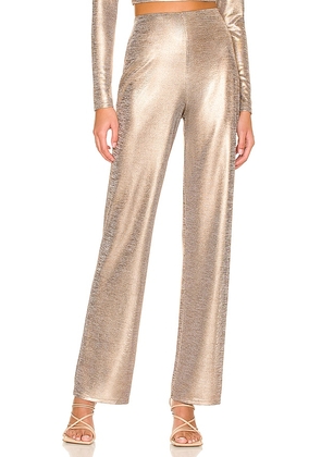 Lovers and Friends Rosie Pant in Metallic Bronze. Size XXS.