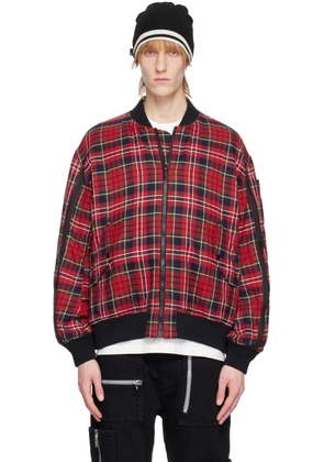 UNDERCOVER Red Check Bomber Jacket