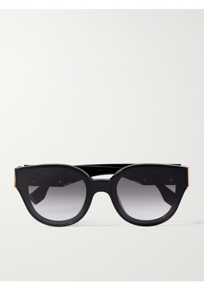 Fendi - First D-frame Embellished Acetate Sunglasses - Black - One size