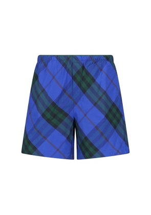 Burberry Checkered Knee-Length Twill Swim Shorts