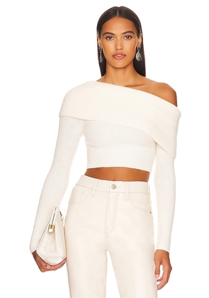 REMI x REVOLVE Lindsay Off Shoulder Sweater in Ivory. Size 4X.
