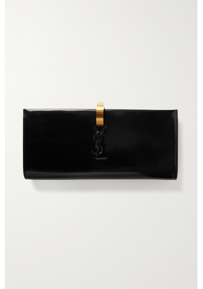 SAINT LAURENT - Daria Patent-leather Clutch - Black - One size