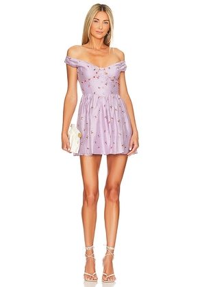 MAJORELLE Danielle Mini Dress in Purple. Size M, S.