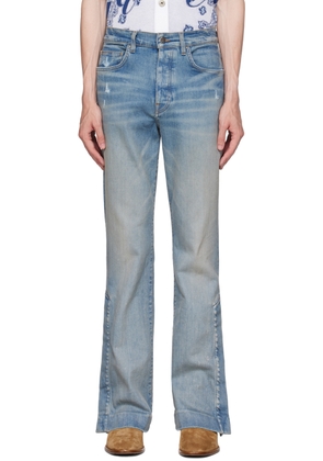 AMIRI Blue Stacked Flared Jeans