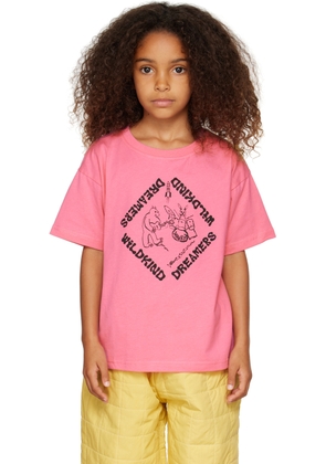 Wildkind Kids Pink Oversized Dreamers Diamond T-Shirt