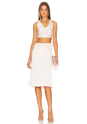 MORE TO COME Maily Skirt Set in Ivory. Size XL.