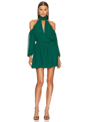 Michael Costello x REVOLVE Jill Mini Dress in Dark Green. Size XS.