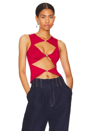 OW Collection Chiara Top in Red. Size M.