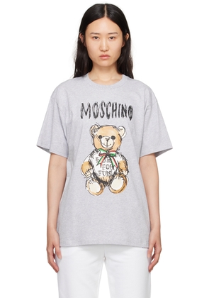 Moschino Gray Archive Teddy Bear T-Shirt