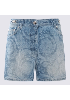 Versace Medium Blue Cotton Denim Shorts