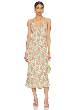 ROLLA'S Rambling Floral Margaux Slip Dress in Peach. Size XL.