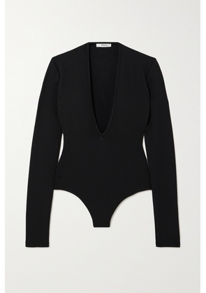 AGOLDE - Zena Ribbed-jersey Bodysuit - Black - x small,small,medium,large,x large