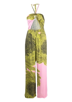 Themis Z Phoebe floral-print jumpsuit - Green