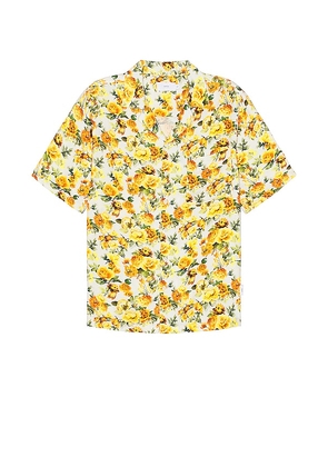 onia Camp Shirt in Yellow. Size M.