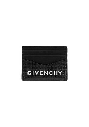 Givenchy Micro 4G Leather Card Holder In Black
