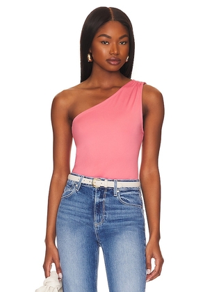 PAIGE Saveria Bodysuit in Pink. Size S.