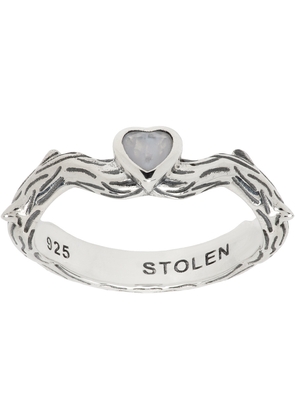 Stolen Girlfriends Club Silver Twisted Baby Heart Ring
