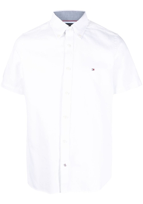 Tommy Hilfiger logo-embroidered short-sleeve shirt - White