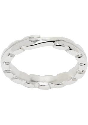Martine Ali Silver Stacking Groove Ring