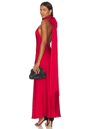 MISHA x REVOLVE Evianna Gown in Red. Size S.