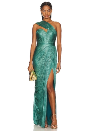 Maria Lucia Hohan Claudine Gown in Teal. Size 36/4.
