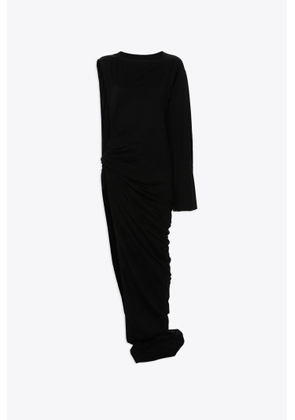 Drkshdw Edfu Gown Black Cotton Long Asymmetric Dress - Edfu Gown