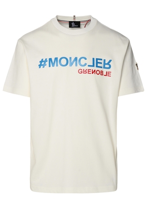 Moncler Grenoble Ivory Cotton T-Shirt