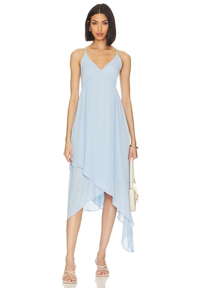 krisa High Low Cami Dress in Baby Blue. Size M, S.
