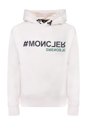 Moncler Grenoble Logoed Hoodie In White