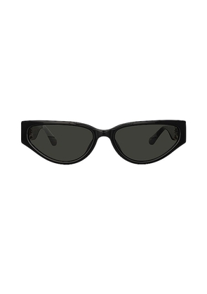 Linda Farrow Tomie Sunglasses in Black.