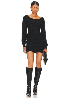 MORE TO COME Simone Cable Knit Dress in Black. Size M, S, XS.
