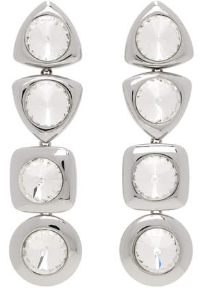 AREA Silver Crystal Drop Earrings