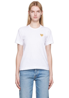 COMME des GARÇONS PLAY White Heart Patch T-Shirt
