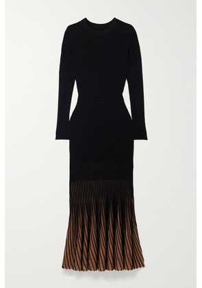 Ulla Johnson - Magnolia Embellished Metallic Ribbed-knit Maxi Dress - Black - x small,small,medium,large,x large