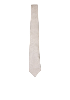 Brunello Cucinelli Paisley Motif White Tie