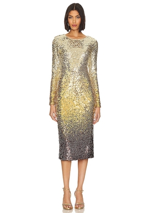Le Superbe Kate Dress in Metallic Gold. Size M.