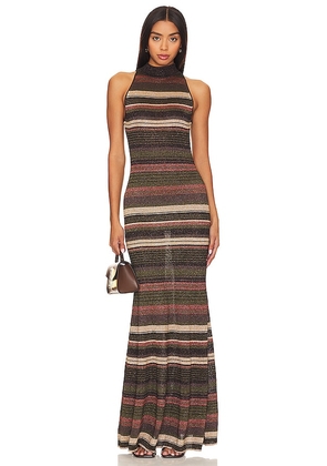 Ronny Kobo Arlo Knit Dress in Brown. Size M, S, XS.
