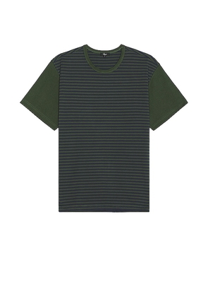 Rails Sato Short Sleeve T-Shirt in Green. Size S.