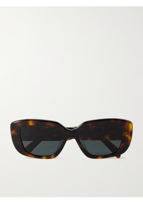 CELINE Eyewear - Triomphe Rectangular-frame Tortoiseshell Acetate Sunglasses - One size