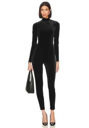 L'AGENCE Zahara Catsuit in Black. Size XL.
