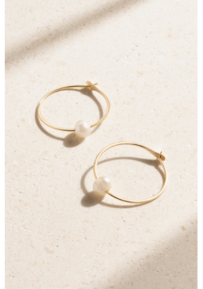 Melissa Joy Manning - 14-karat Recycled Gold Pearl Hoop Earrings - One size