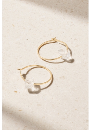 Melissa Joy Manning - 14-karat Recycled Gold Herkimer Diamond Hoop Earrings - One size