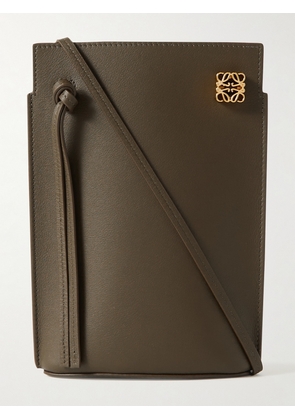 Loewe - Dice Pocket Embellished Leather Shoulder Bag - Green - One size