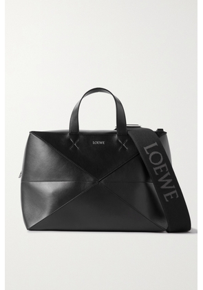Loewe - Puzzle Fold Large Convertible Leather Weekend Bag - Black - One size