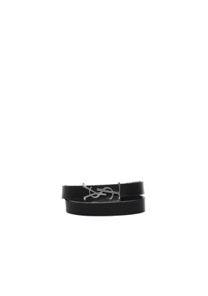 Saint Laurent Leather Ysl Bracelet