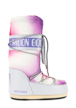 MOON BOOT Icon Tie Dye Boot in Purple. Size 42/44.